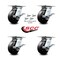 Service Caster 5 Inch Rubber on Steel Caster Set with Roller Bearings and Brakes/Swivel Locks SCC-35S520-RSR-SLB-BSL-4 - alternate 3